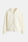 OSSIDO — Felpa Full-Zip in Neoprene · Bianco
