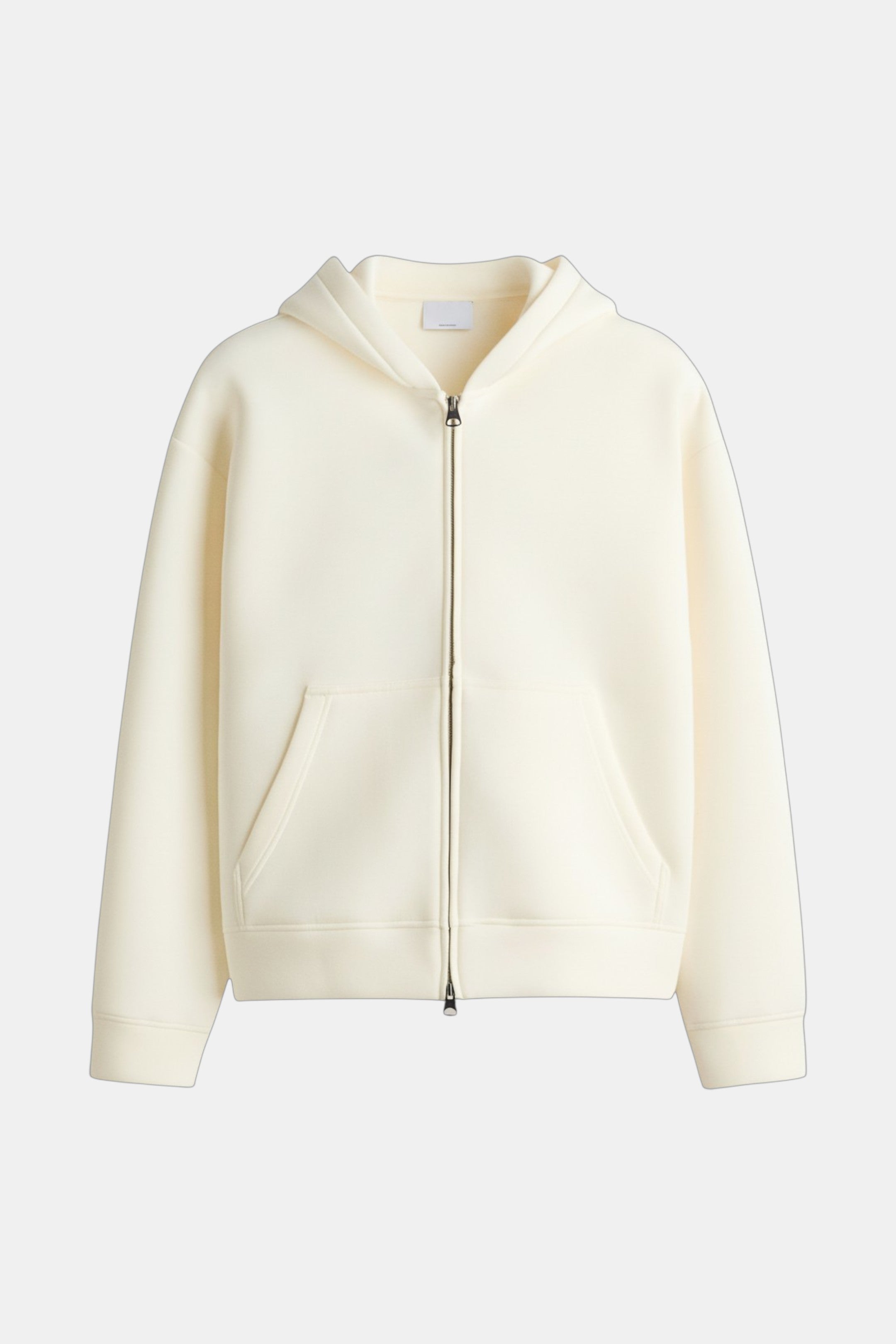 OSSIDO — Felpa Full-Zip in Neoprene · Bianco